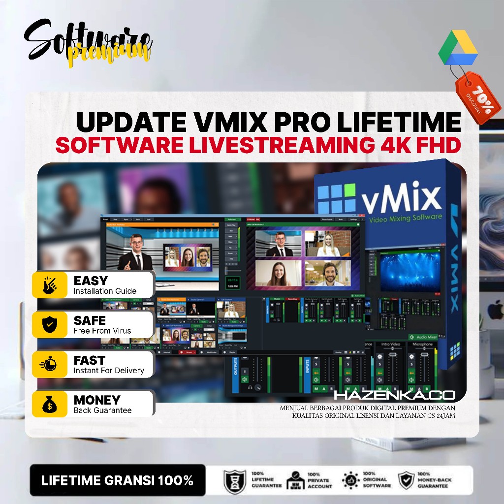 vMix Pro Full Version Lifetime Original Software vMix Video Audio Mixer Live Streaming Support 4K FH