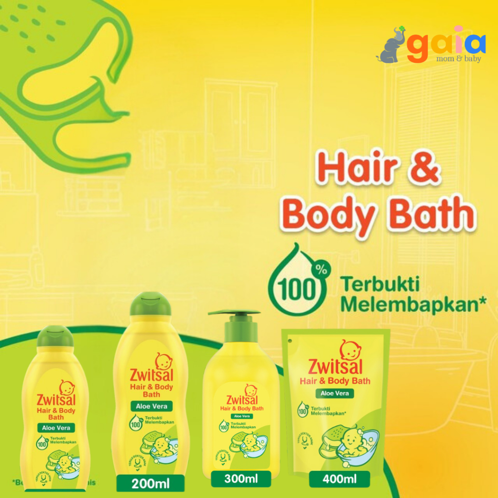 Zwitsal Hair Body Bath Aloevera | Sabun & Sampo Bayi