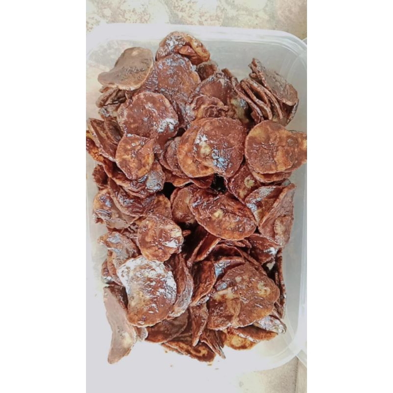 

keripik pisang coklat box ukuran 500ml