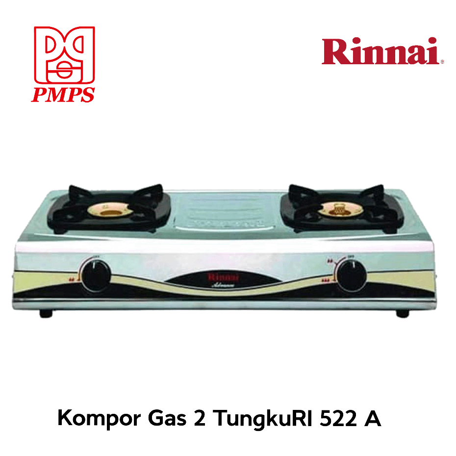 Kompor Gas 2 Tungku Rinnai RI 522 A