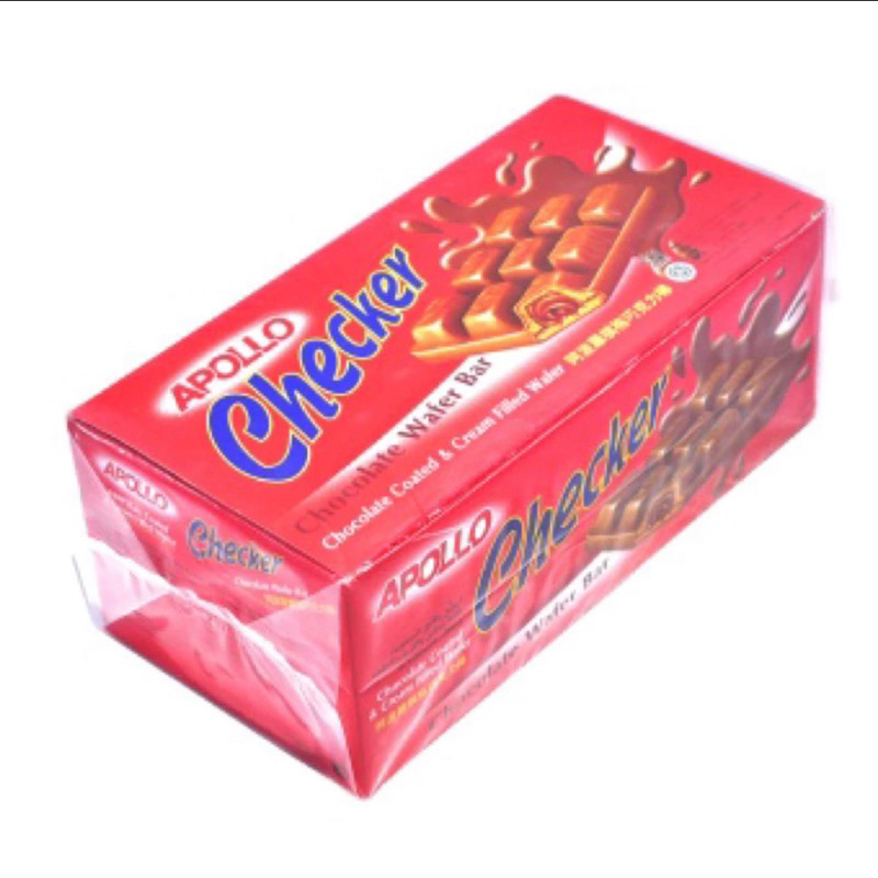 

Apollo Checker Coklat 720g Chocolate Wafer Bar Wafer Salur Coklat Isi Krim Coklat