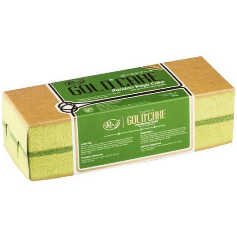 

gold mini cake rasa pandan