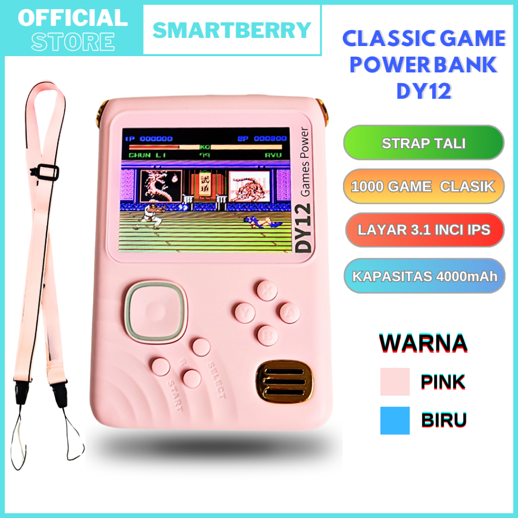 BOC DY12 Game Powerbank 4000 MaH Magsafe Fast Charging With 1000 Retro Game/ Classic game console