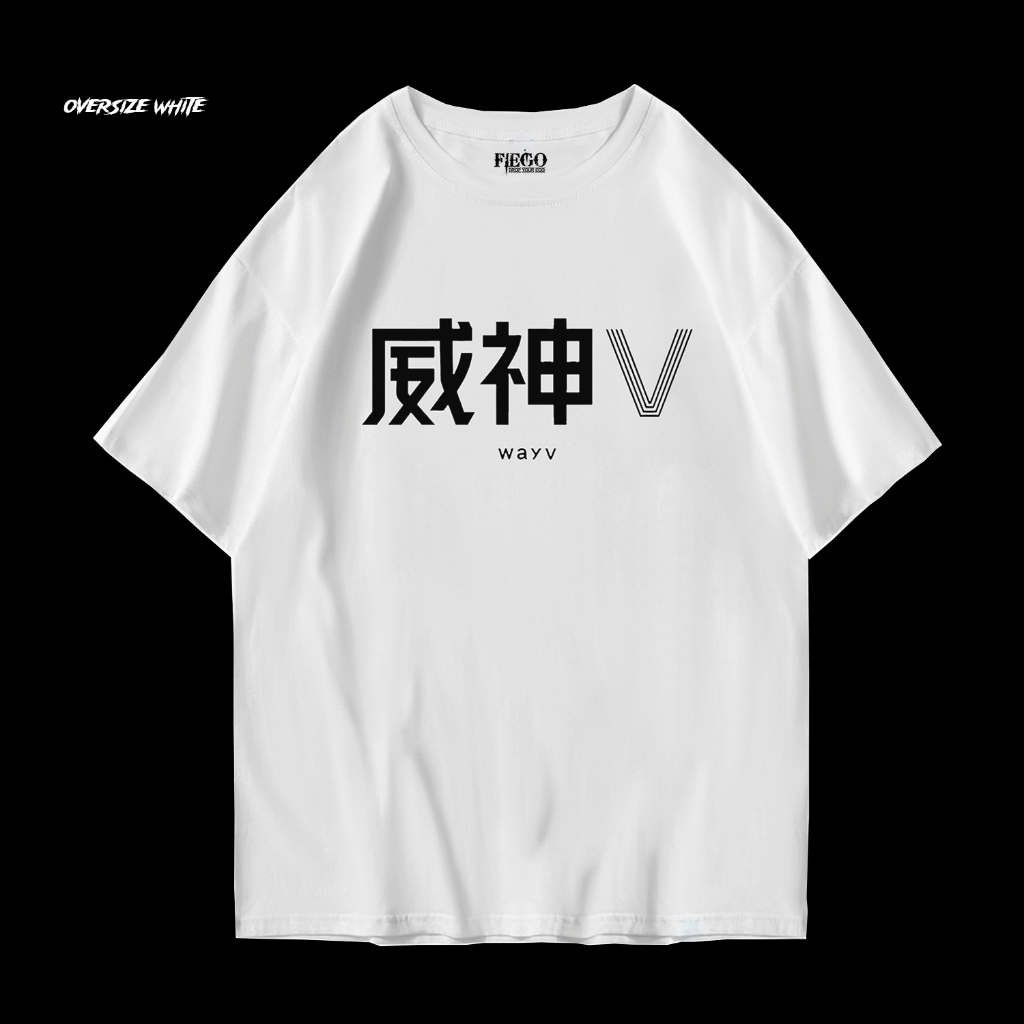 Fiego "WAYV TOUR 1" | Premium White Oversize T-Shirt | White TShirt