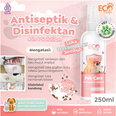 Ecosterilyn Obat Jamur Kucing Anjing Anti Scabies, Sariawan, Luka Abses, Luka Infeksi