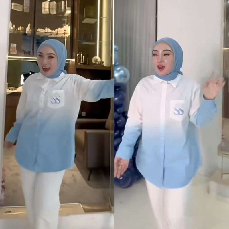 Shellasaukia tunik Printing gradasi terbaru