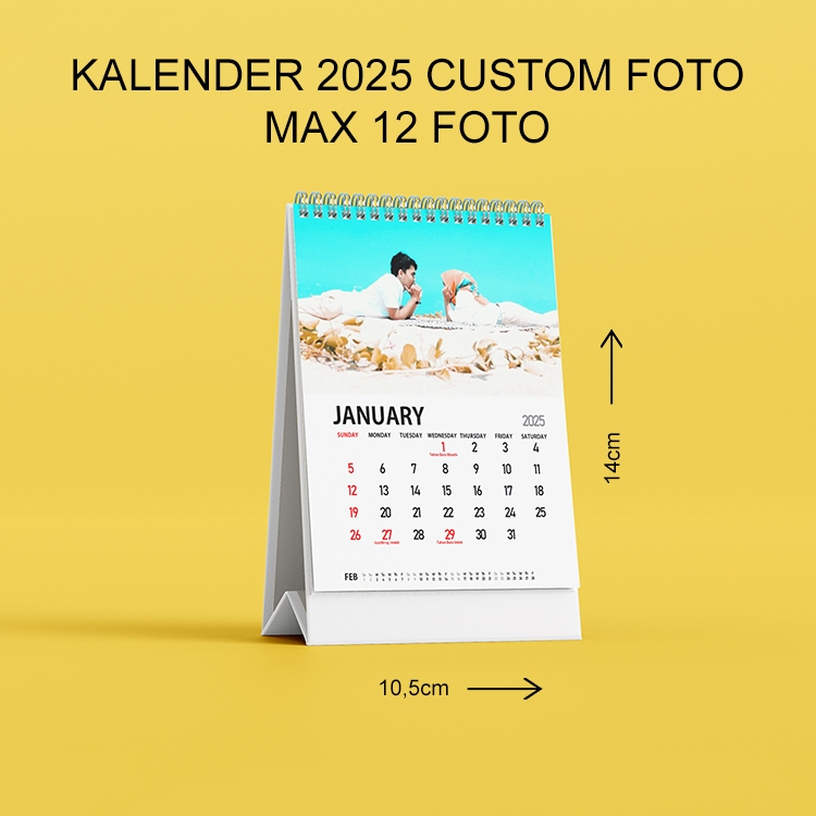 

Kalender Custom (Foto/Desain) Kalender Meja 2025 Lengkap Ukuran Kecil 10,5x14 cm #KLMC02