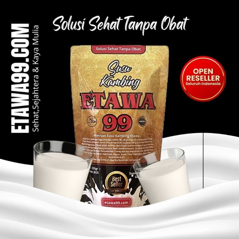

SUSU KAMBING ETAWA99 + GULA AREN SUSU PREMIUM SEHAT TANPA OBAT