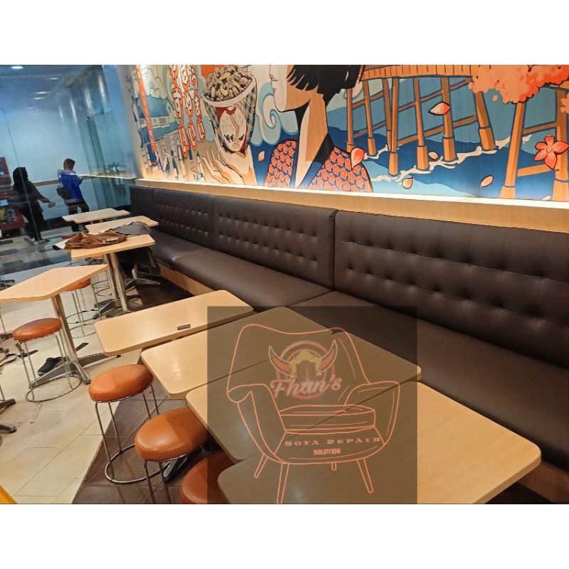 SERVICE SOFA CAFE / GANTI KULIT SOFA / COSTUM SOFA / BIKIN SOFA/ PROJECT SOFA CAFE