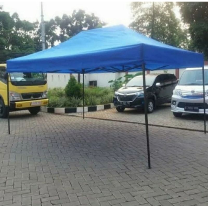 tenda lipat ukuran 3x4,5 besi hitam ketebalan besi  0,8mm sangat bagus dan berkualitas terjamin mere