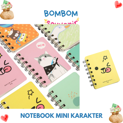 

Notebook Cute Character A7 Portable / Buku Catatan Bergaris Mini Diari Pengingat Tugas Anak Dewasa / Scrapbook Simple Aesthetic Motif Lucu Imut / Jurnal Harian Perlengkapan Sekolah Kuliah Kantor Hadiah Kado Souvenir Goody Bag Ulang Tahun Karakter Bergaris