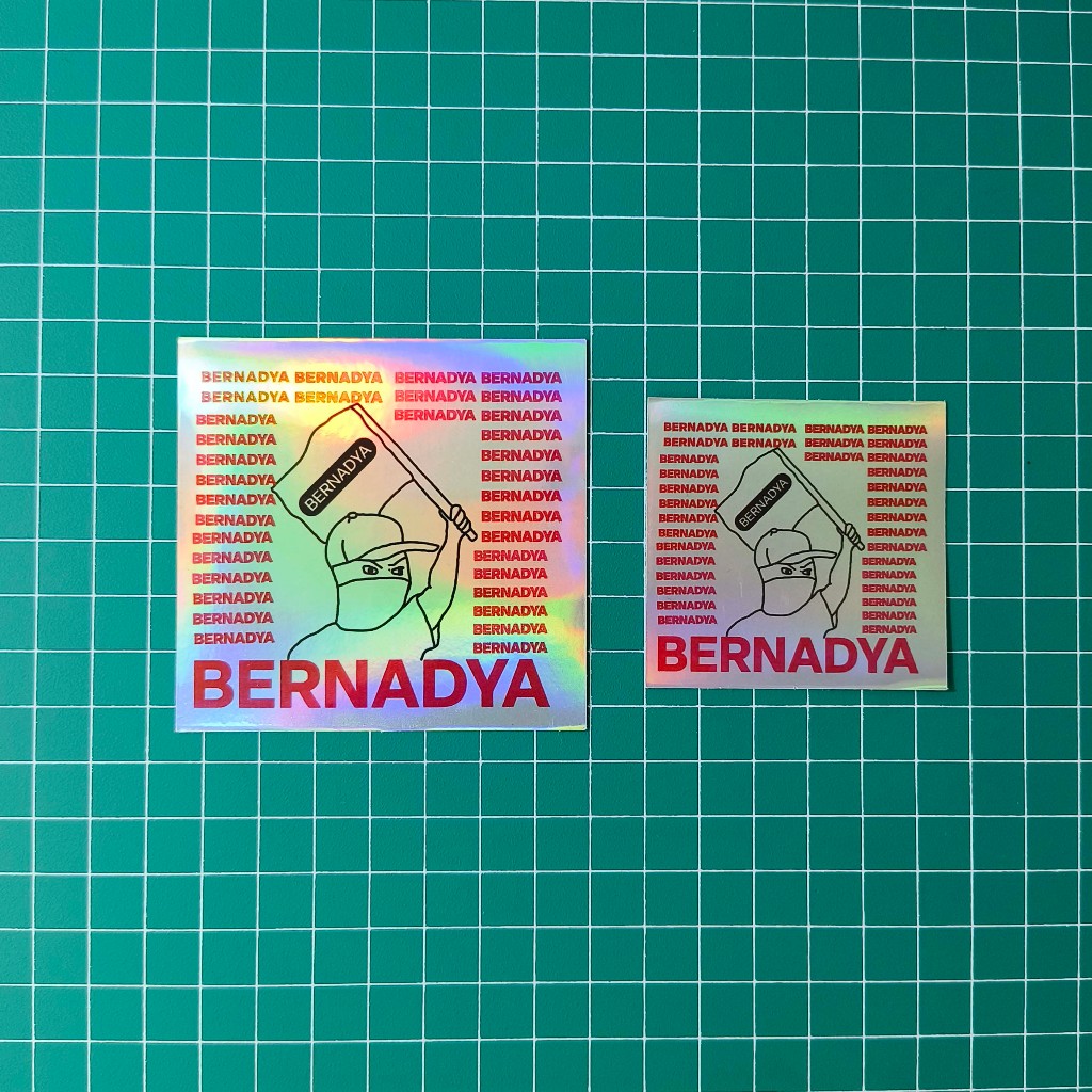 

(2 PCS) Sticker Band HOLOGRAM BERNADYA BENDERA | Hologram Laminasi anti air | ArtiStick Merch