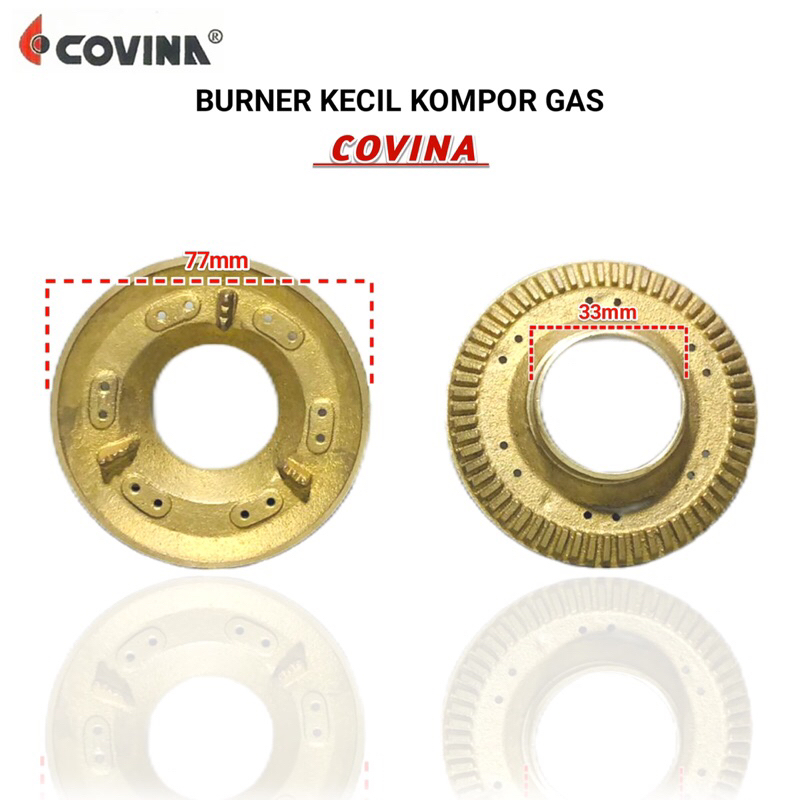 Burner Covina Kecil Kuningan Kompor Gas Covina Kecil
