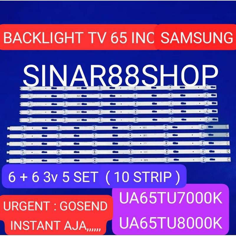 BACKLIGHT TV LED SAMSUNG 65 INC UA65TU7000K UA65TU8000K UA65TU7000 UA65TU8000 UA 65TU7000K 65TU8000K