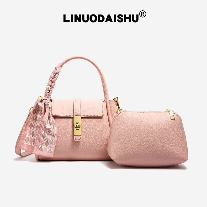 Taskoe - DT713 Tas Handbag Selempang Wanita 2in1 LINUODAISHU Free Tweely Stylish Kulit PU