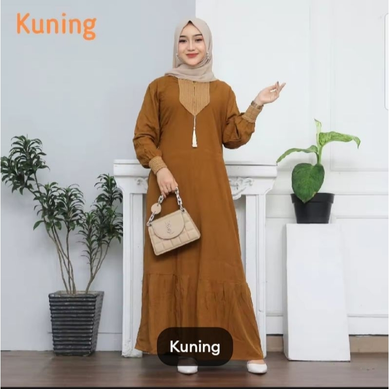 gamis kondangan baju lebaran busana muslim model arabian terbaru 2024