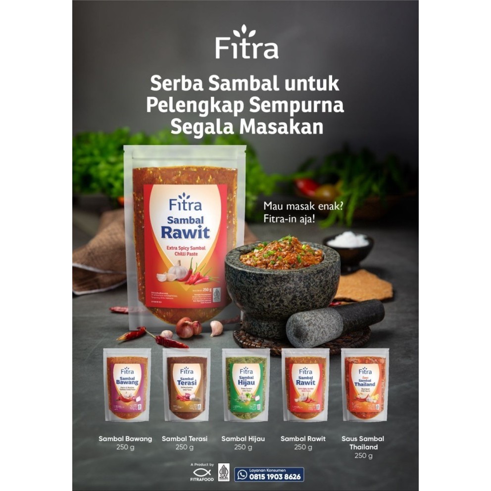 

Fitra Saos Sambal Hijau dan Saos Sambal Thailand kemasan 250g