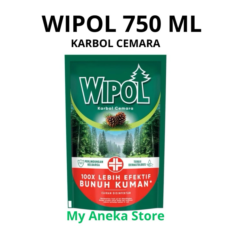 WIPOL Karbol Pembersih Lantai 750ml/ karbol cemara/wipol promo 750ml