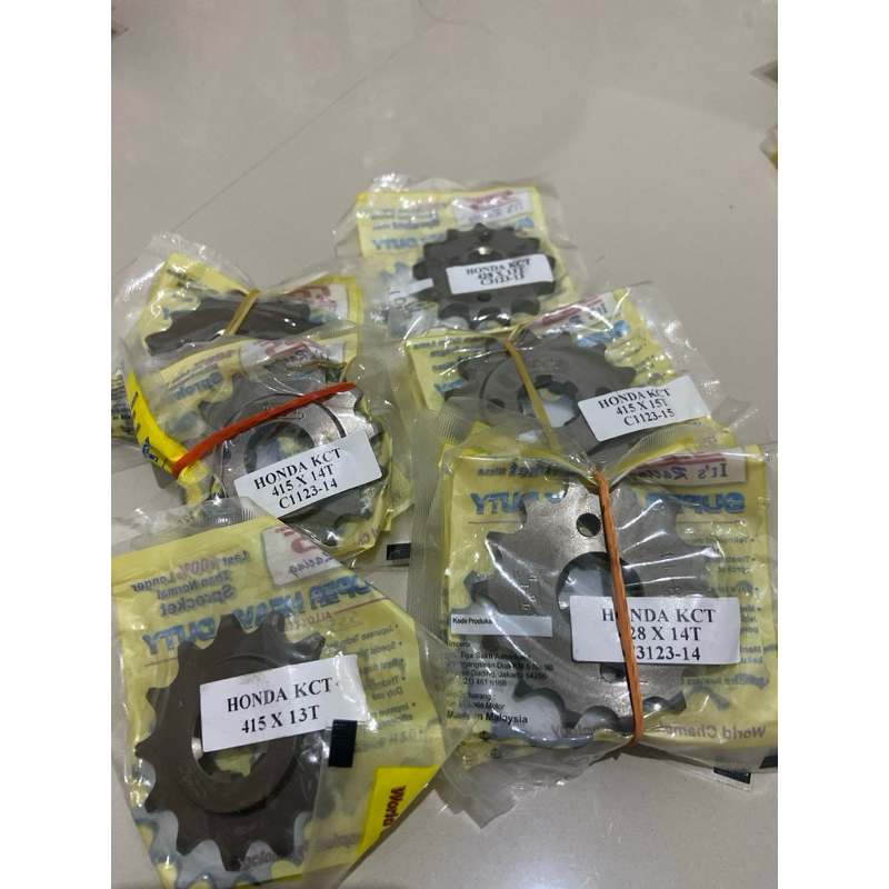 Ger Gear Depan SSS 428/415 uk 13,14,15 Buat Motor Tiger,Megapro, CB, CB150R ORIGINAL