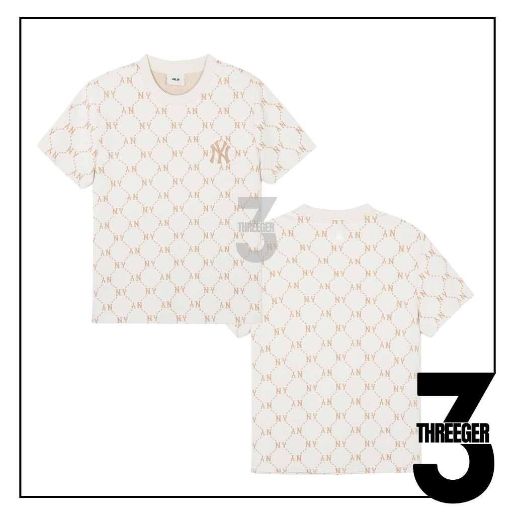 MLB Jacquard Dia Monogram NY Yankees Tee Cream Original