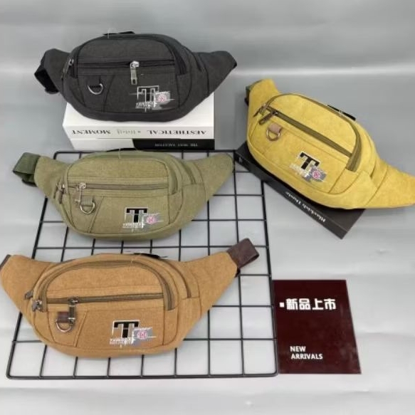 Tas Pinggang Pria Tas Kanvas Pria premium Tas Pinggang Import