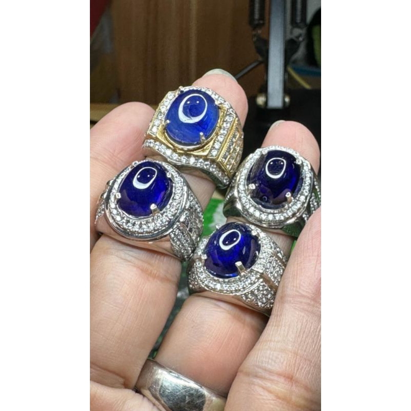 natural blue sapphire ring perak dipilih