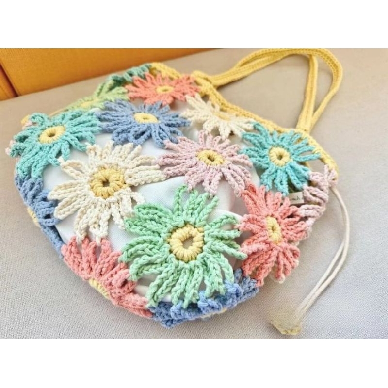 Tas Rajut Bunga / Daisy Bag
