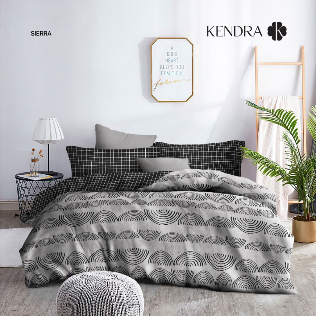 KENDRA Set Bedcover + Sprei Fitted Flat 140x200 Tinggi 30 Cm - BC140T30KK USHOP