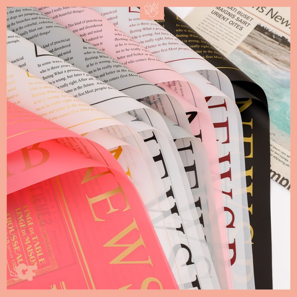 

Kertas Buket Bunga Koran Flower Wrapping Newspaper Cellophane KB6131