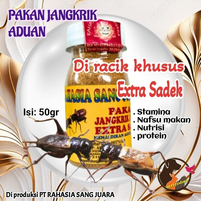 Sadek Jangkrik Aduan Pakan Jangkrik Aduan Menjadikan Lebih Kuat Gesit Agresif Dan Garang 50gr