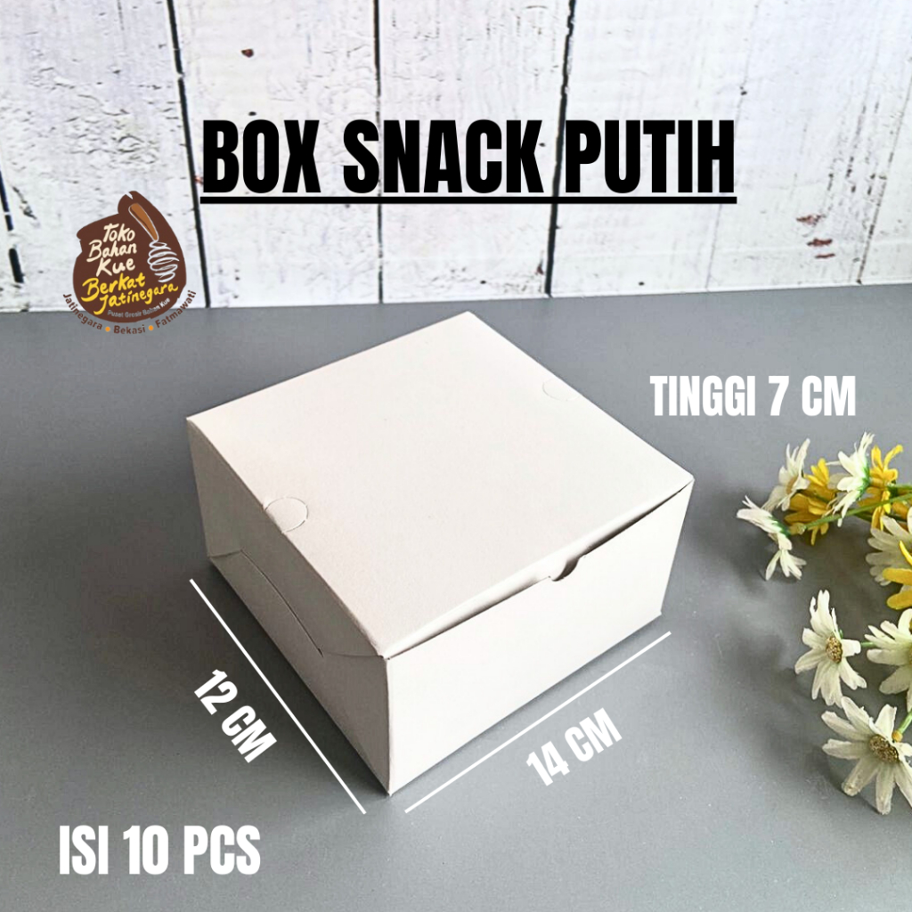 BOX SNACK BOX PUTIH/ DUS SNACK /10 PCS