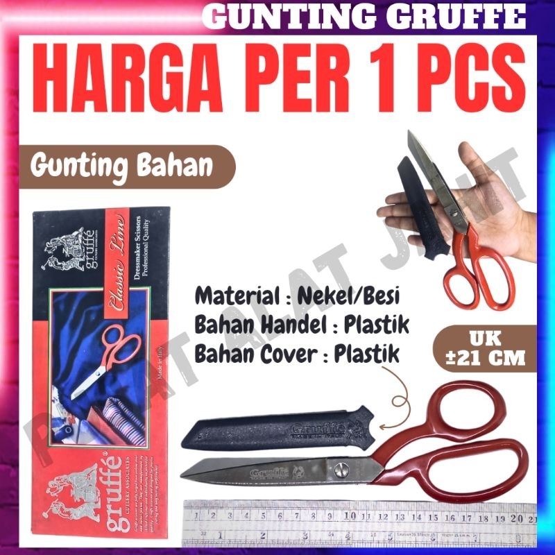 

Gunting gruffe gruffé cutlery associates classic line dressmaker scissors profesional quality per pcs