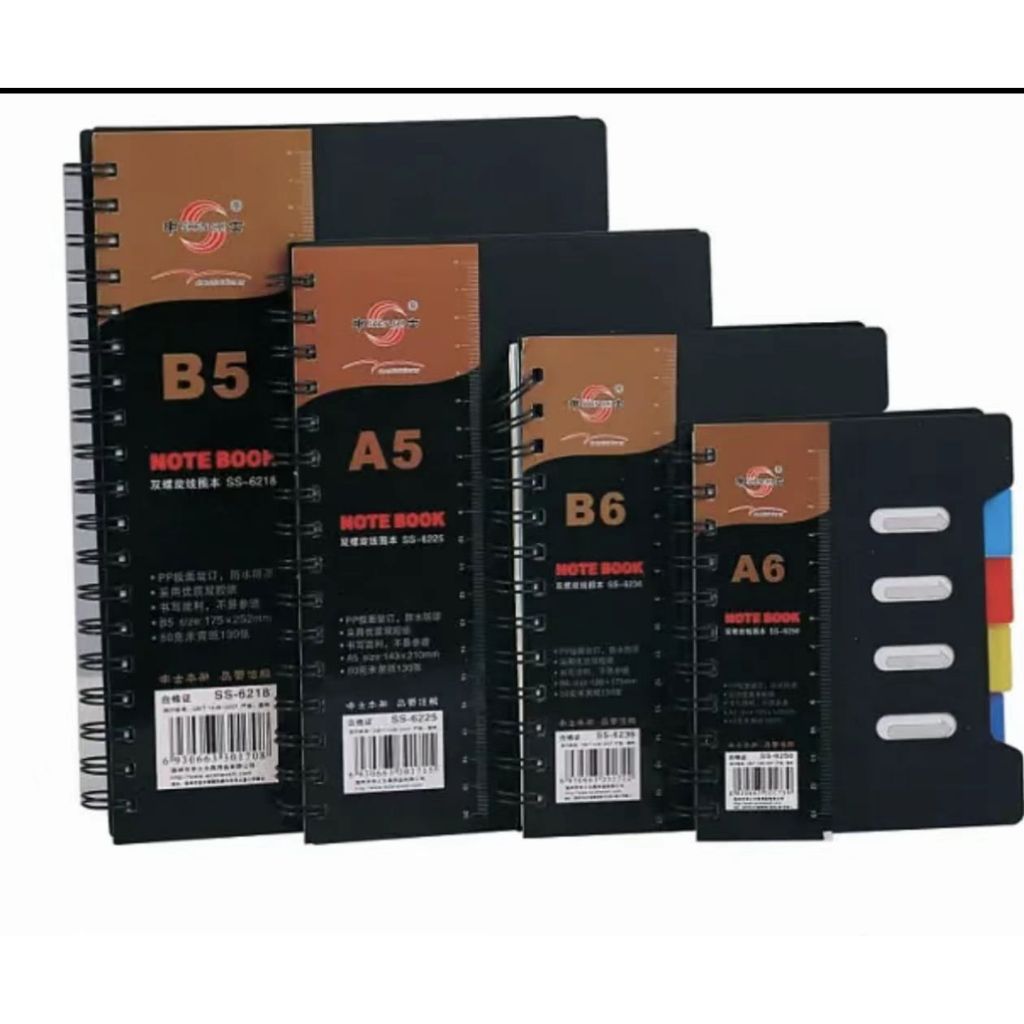 

Buku Agenda Spiral Ring Cover Hitam Buku Catatan B5 Buku Agenda B6 Spiral Ring Cover Black A5 Notebook A6 Buku Diary.