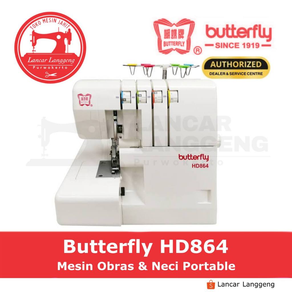 Mesin Obras & Neci Butterfly JN864 Portable