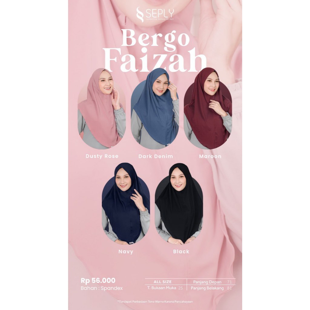SEPLY HIJAB BERGO FAIZAH TERBARU 2024