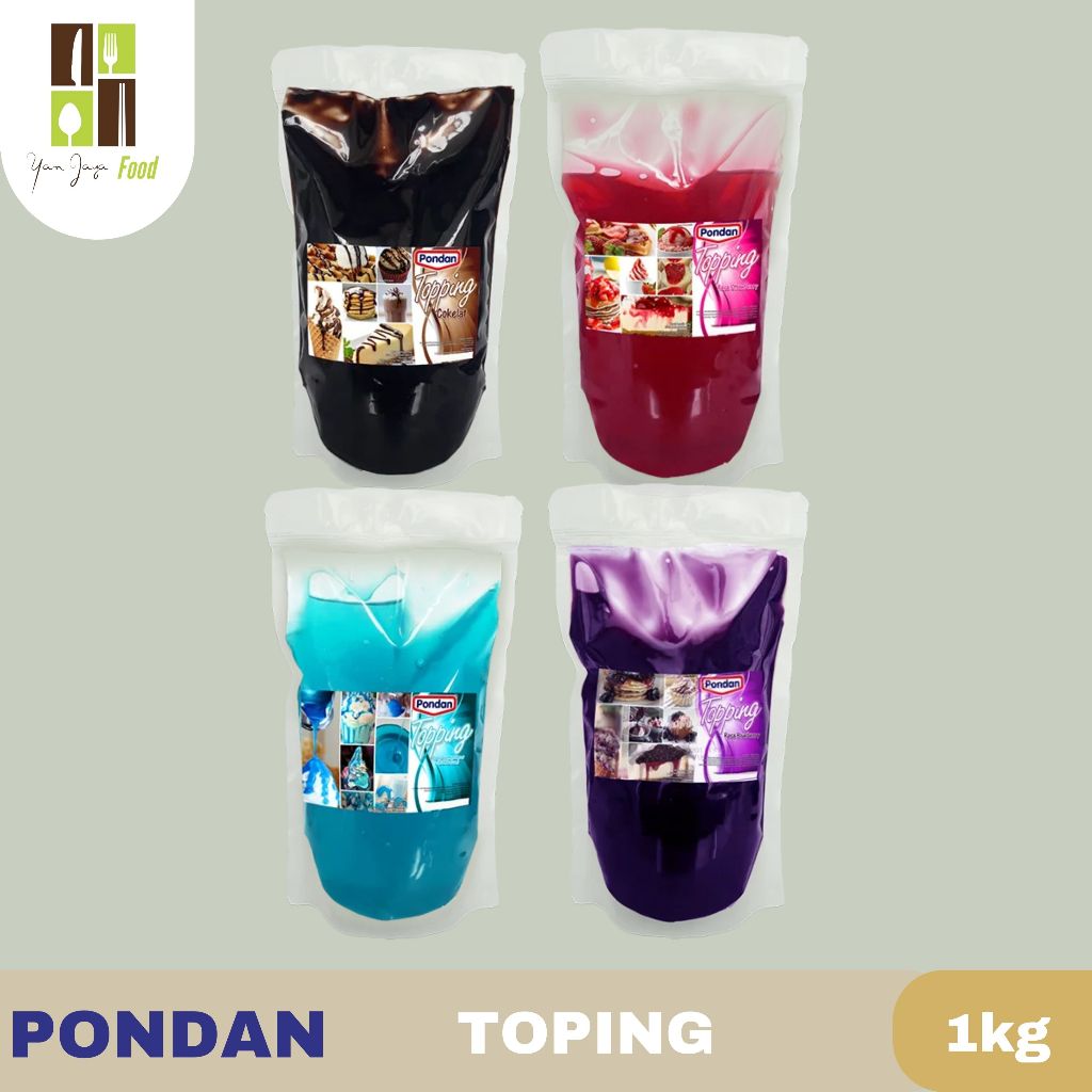 

Pondan Sundae Topping / Cokelat / Strawberry / Bluberry / Bubble Gum / Saus / Topping Kemasan 1kg