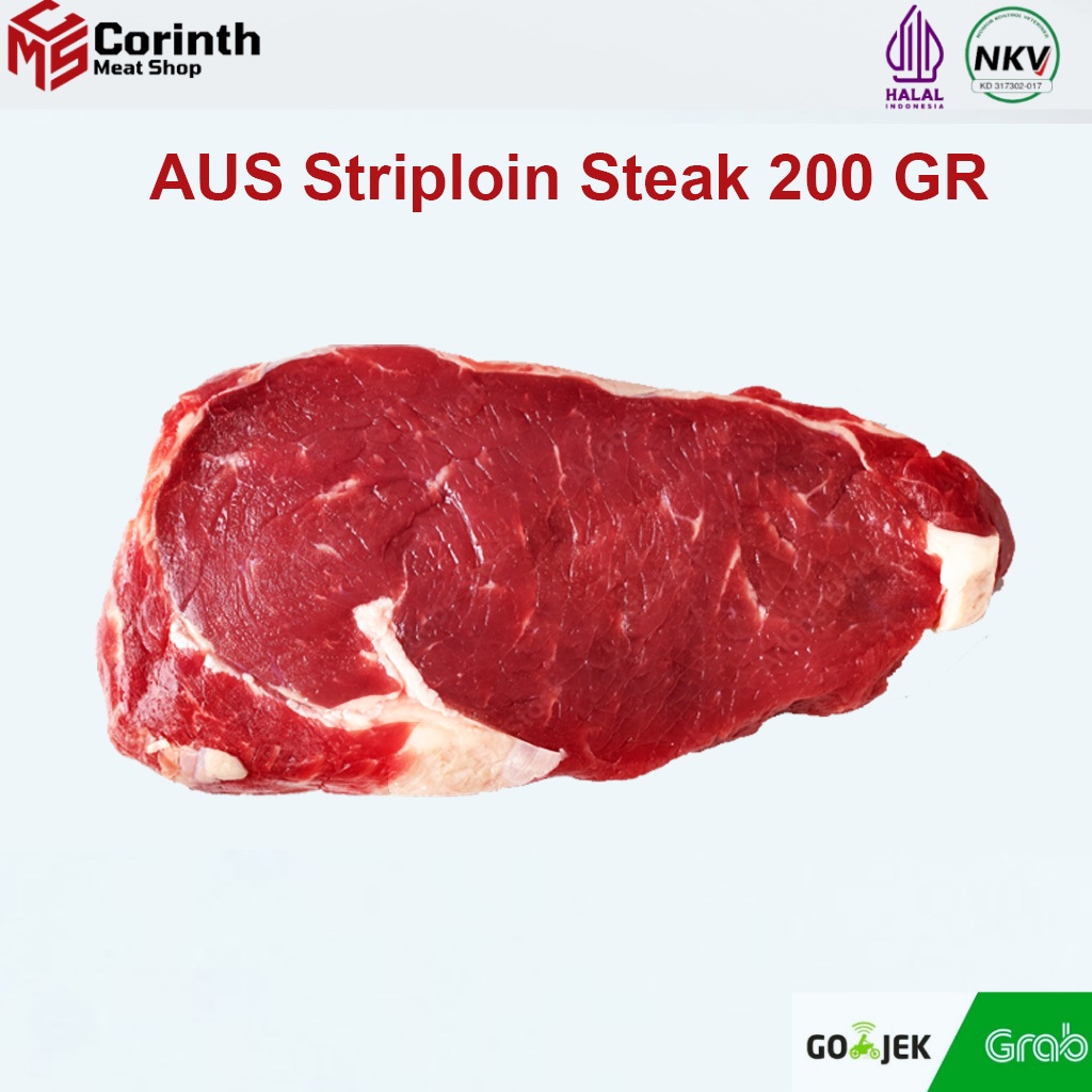 

STRIPLOIN A STEAK 200GR // SIRLOIN STEAK // IMPORT AUS // STEAK DAGING HAS LUAR