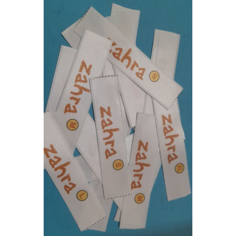 

Label baju dan hijab printing 2 cm