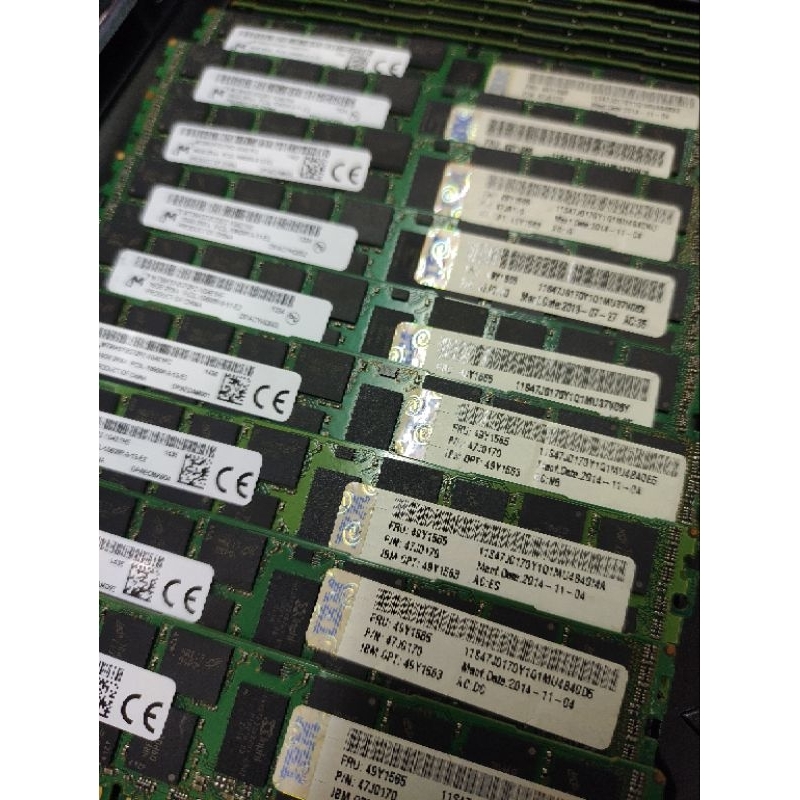 Memory Ram Server DDR3 Samsung/Micron Label IBM 16GB PC3L 10600R Server G8/G9/G10