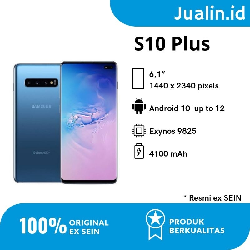 Samsung S10 Plus Second ex SEIN Resmi Bergaransi HP murah berkualitas