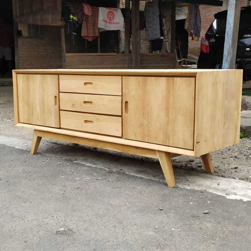 bufet kayu jati minimalis // bufet jati // bufet tv jati