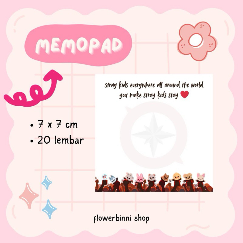 

[READY STOCK] MEMOPAD STRAY KIDS SKZOO