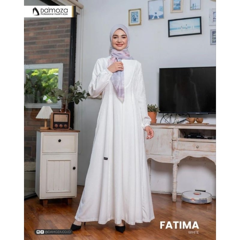 Fatima-Broken White Gamis Dewasa by Damoza