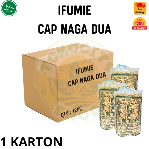 

1 Karton Mie Telur / Ifumie Cap Naga Dua / 1 Karton Isi 12pcs / Halal