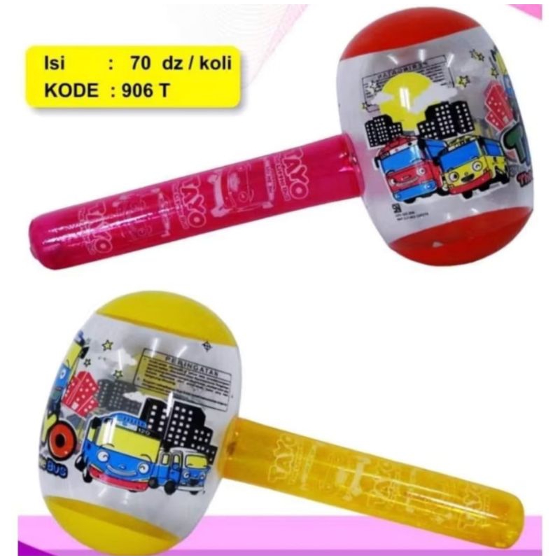 MAINAN ANAK PALU TIUPAN BAHAN PVC SNI - PALU TIUP