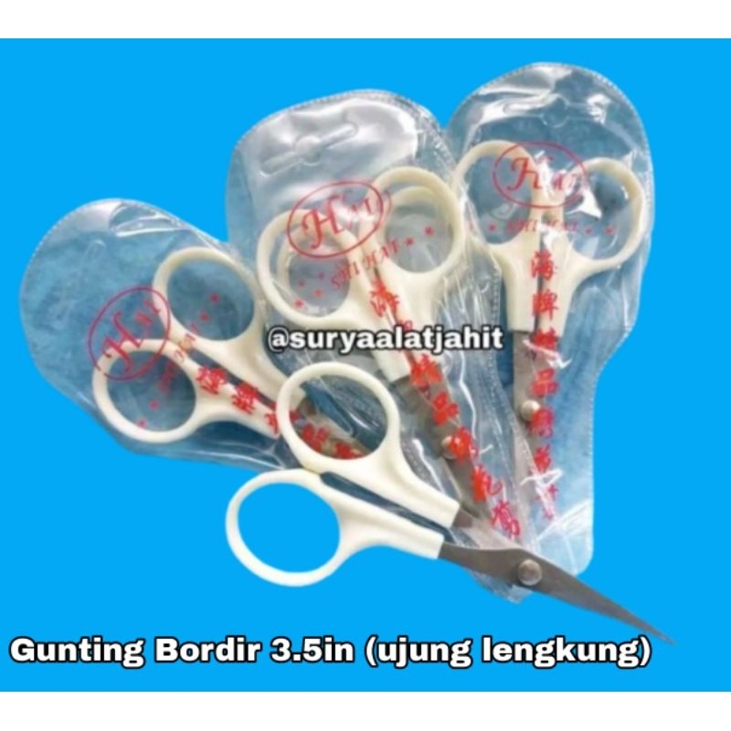 

Gunting bordir 3,5in ujung bengkok lengkung =rp.6.500/pcs