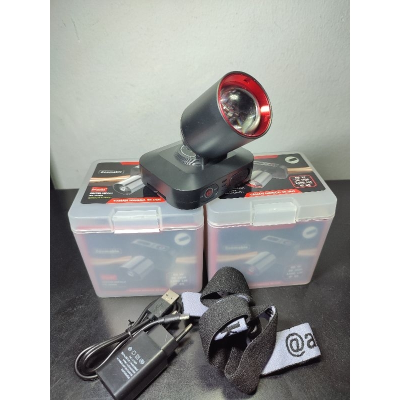 Senter Kepala Led Laser AOKI AK-3695A 80Watt 1300 Lumen Baterai 6000Mah - Zoom Jarak Jauh Dengan