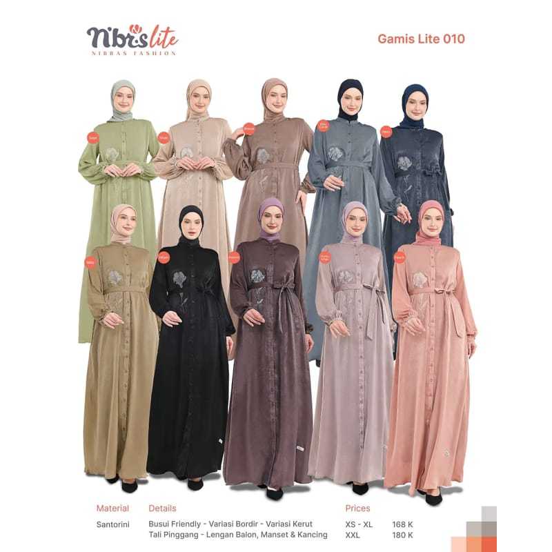 Nibras Gamis LITE 010 Baju Gamis Wanita Dewasa