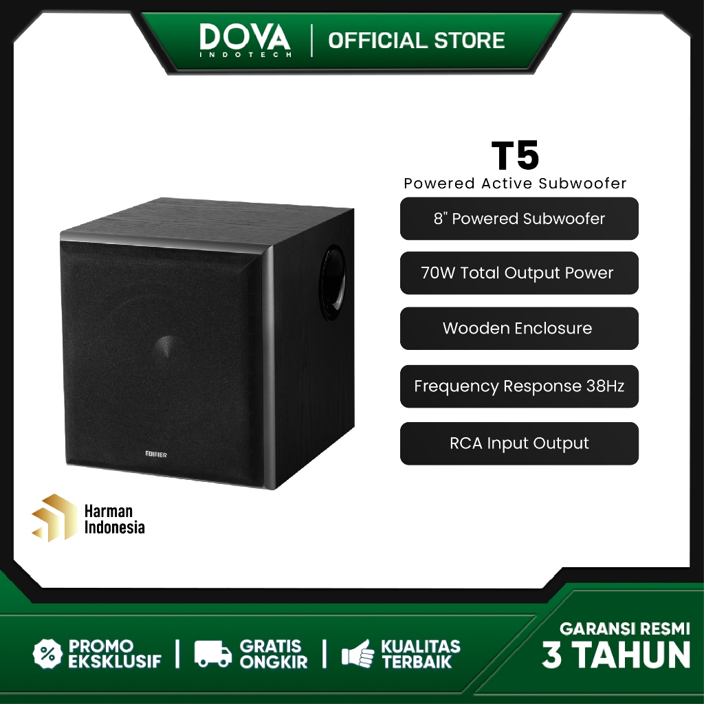 EDIFIER T5 Powered Active Subwoofer