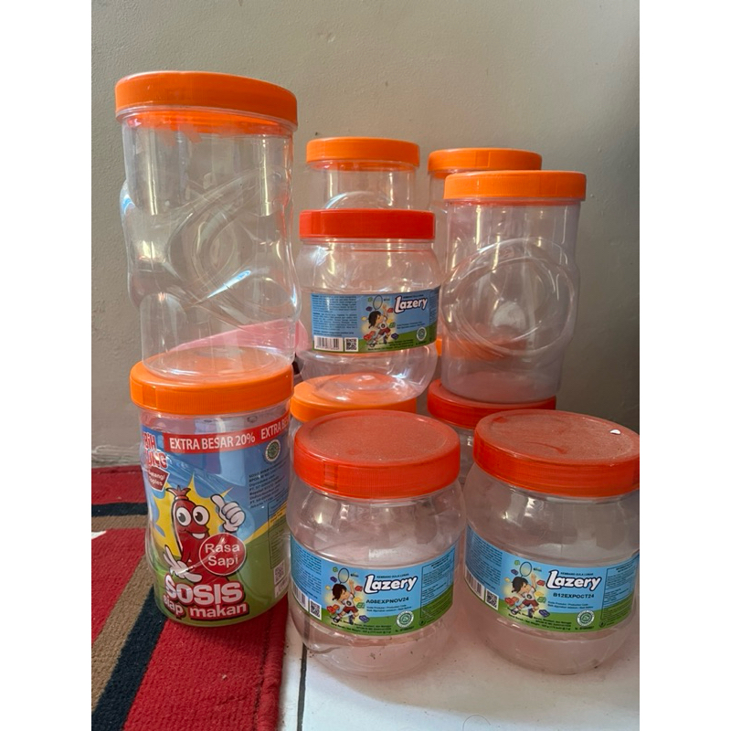 toples bekas sosis so nice toples bekas permen lazery toples bumbu toples ikan cupang